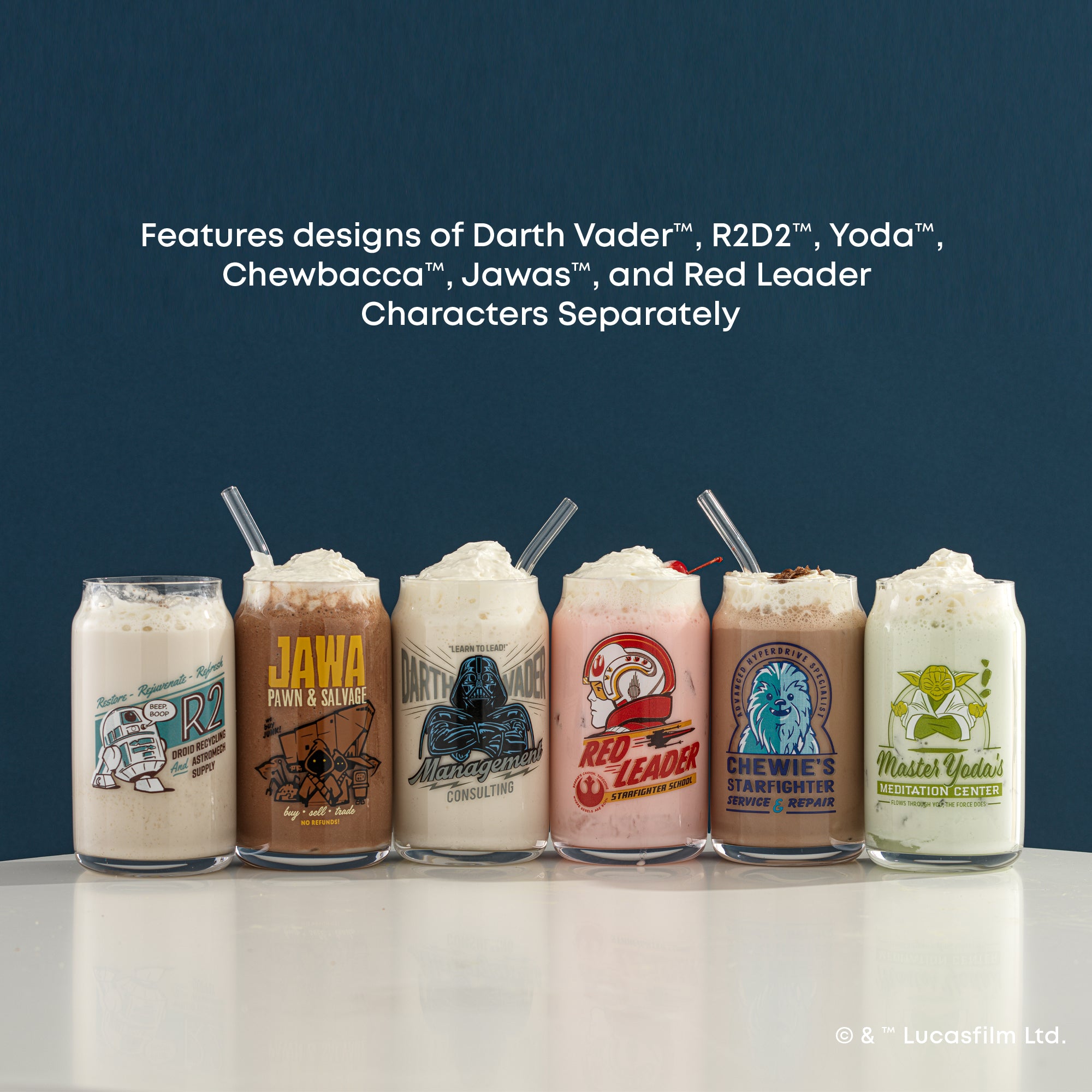 JoyJolt Star Wars Rétro verres canette lot de 6 47 cl