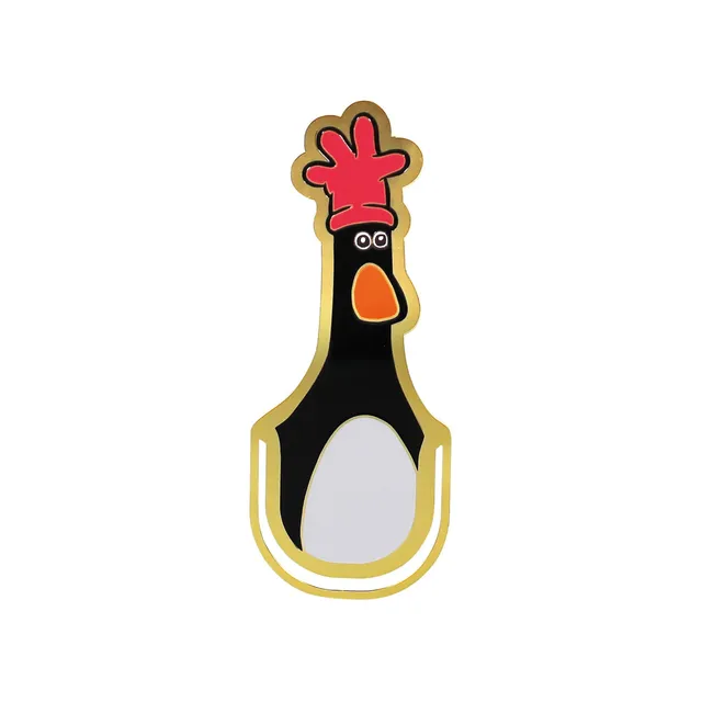 Wallace & Gromit Feathers marque-page métal noir 12,5 cm