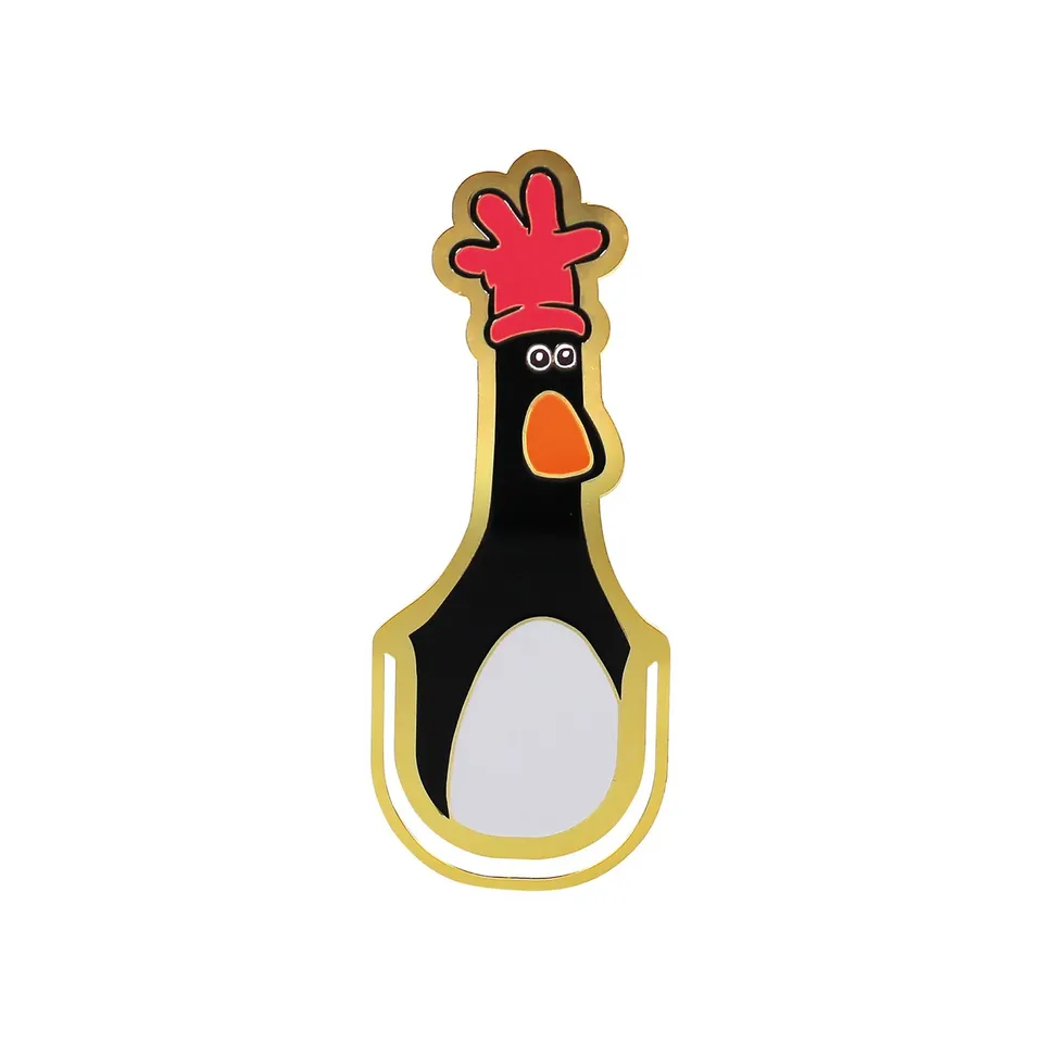 Wallace & Gromit Feathers marque-page métal noir 12,5 cm