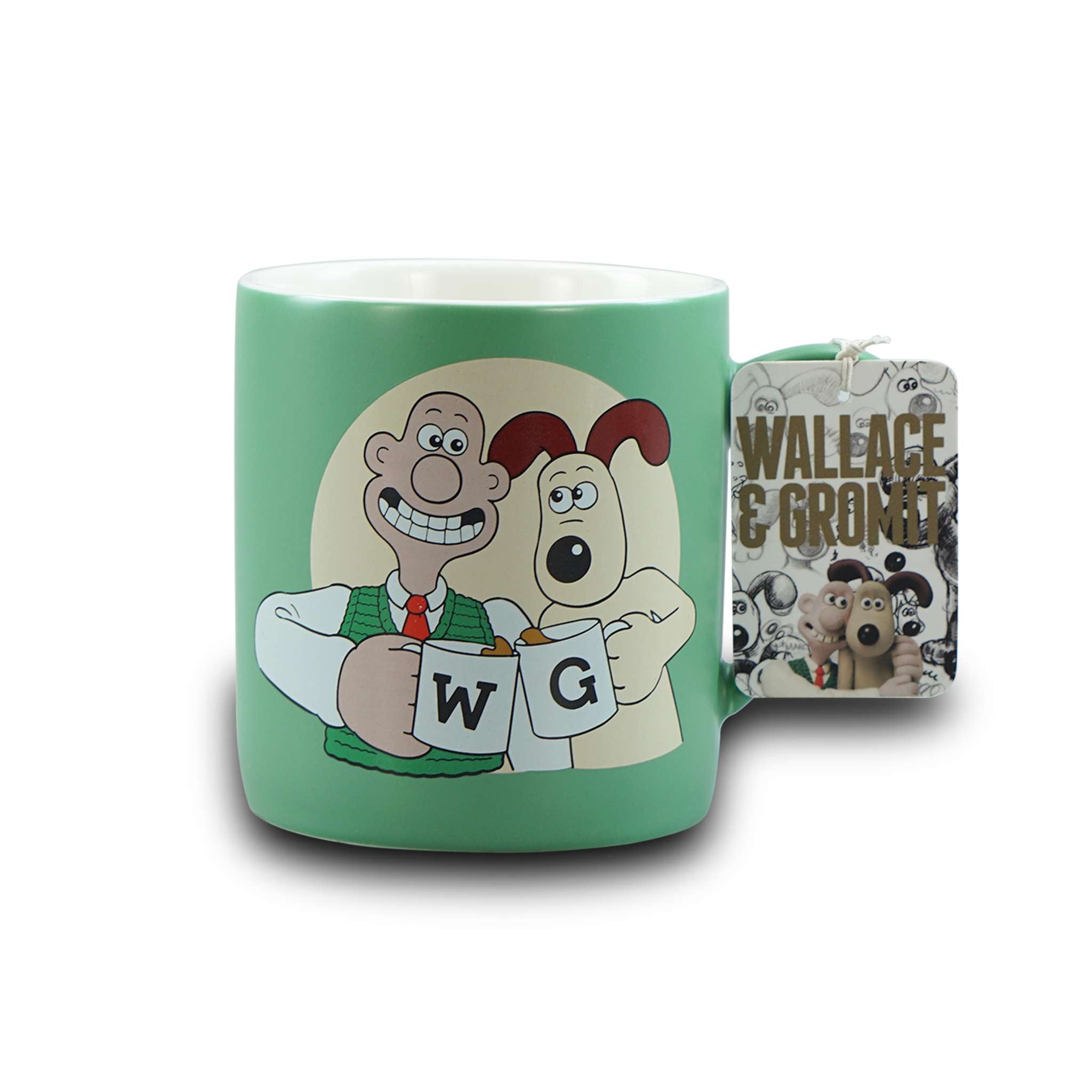 Wallace & Gromit mug Wallace 37 cl vert céramique