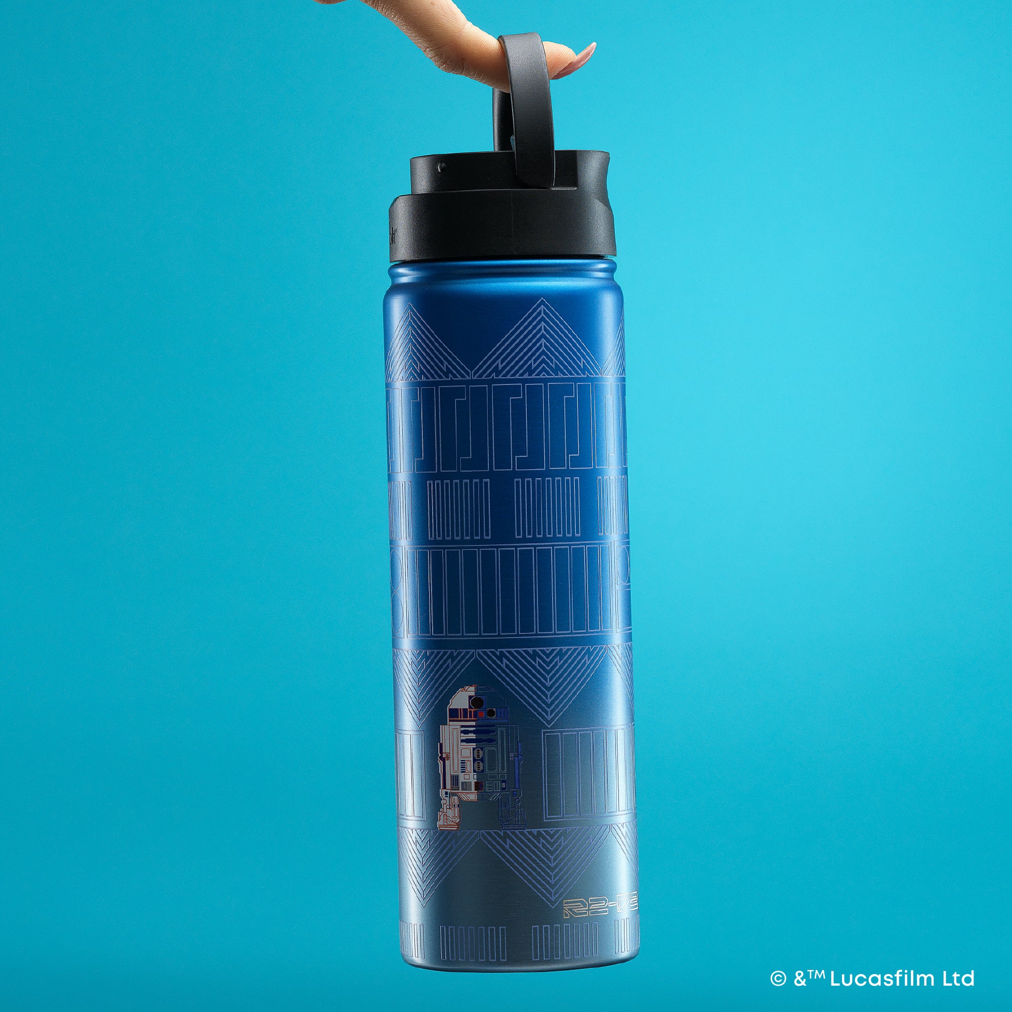 JoyJolt Star Wars Linear R2-D2 gourde inox 65 cl paille