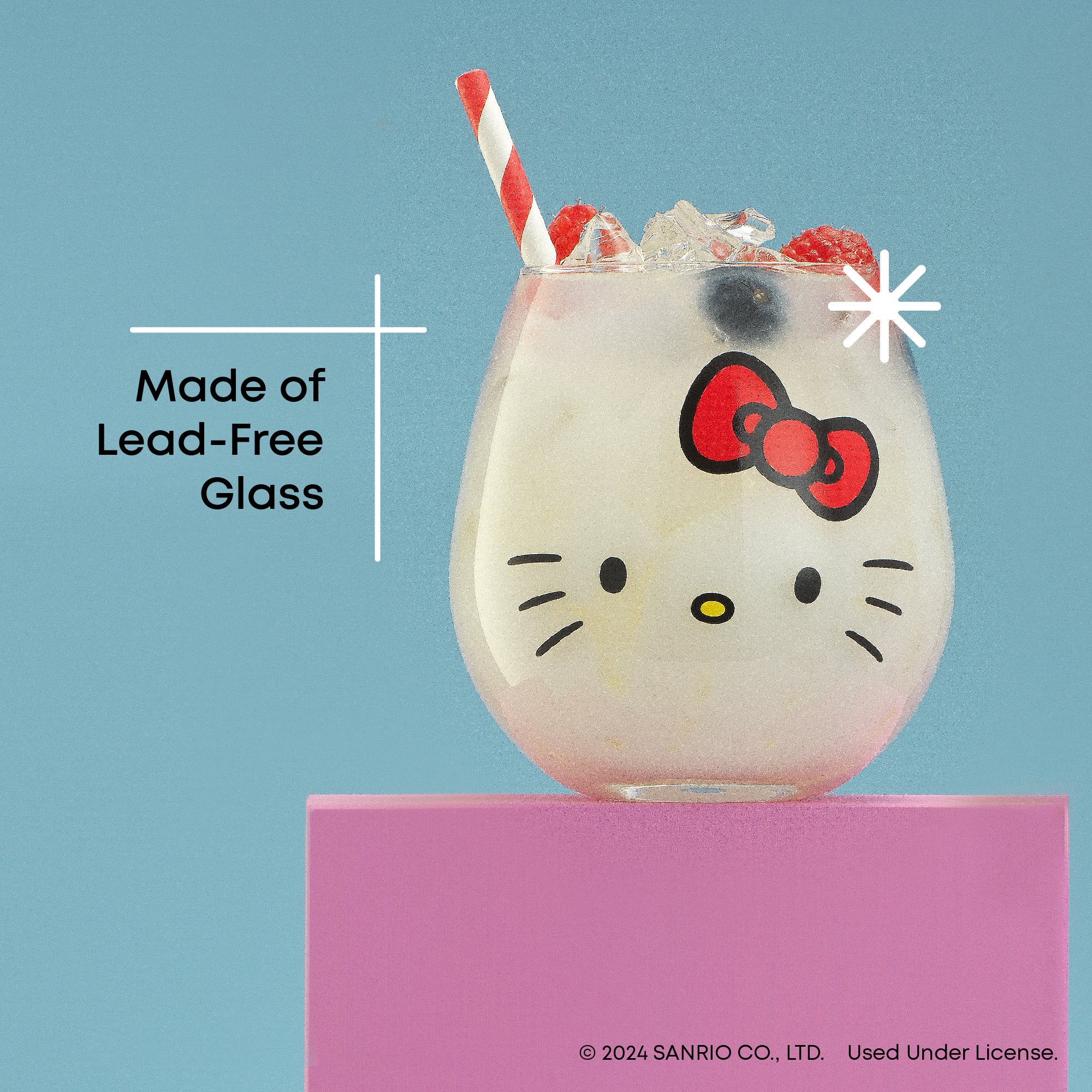 JoyJolt Hello Kitty Friends verres lot de 4 44 cl colorés