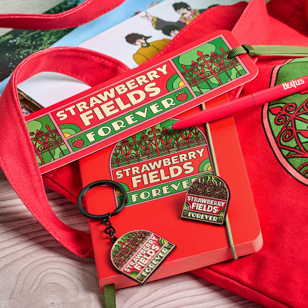 The Beatles Strawberry Fields marque-page papier rouge
