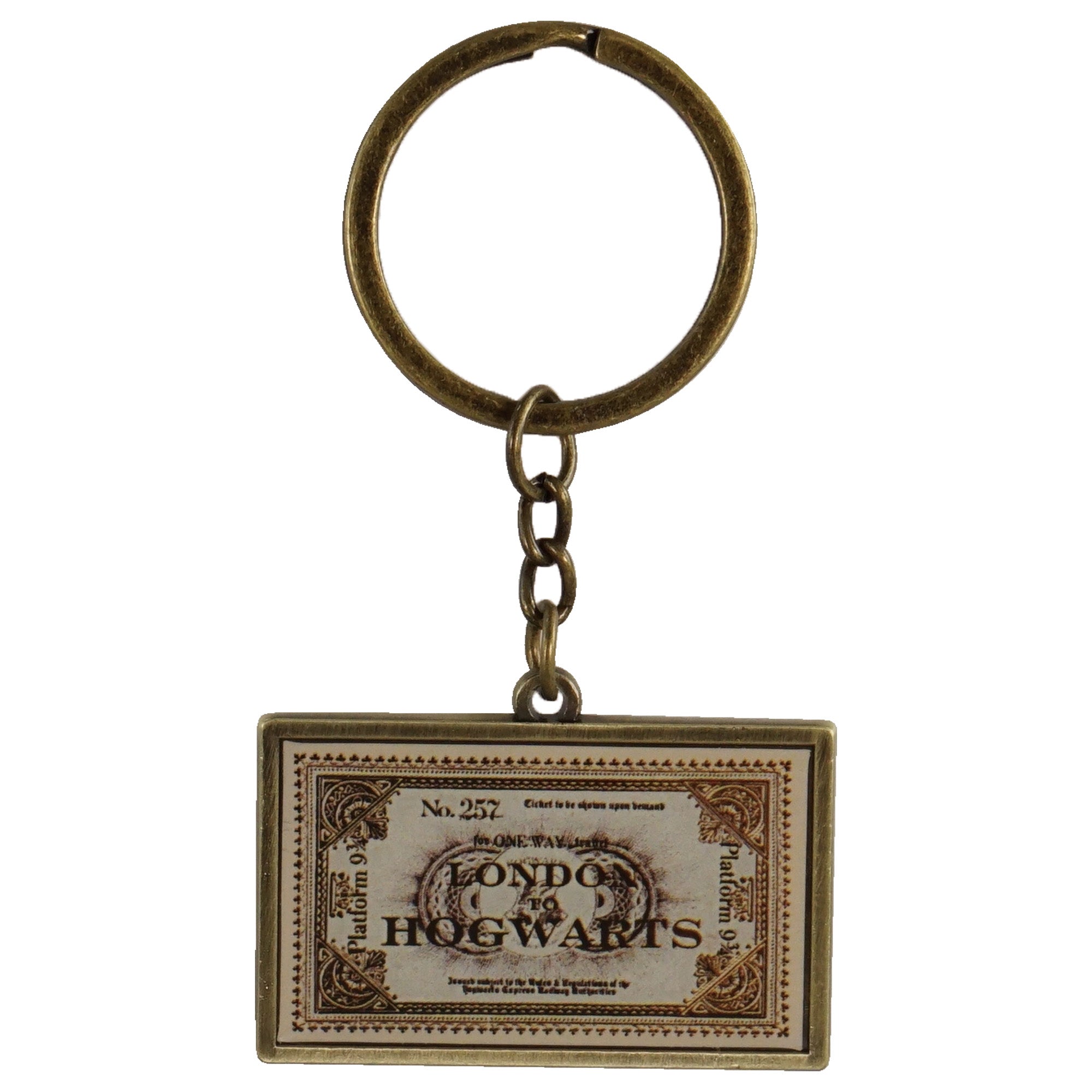 Harry Potter London to Hogwarts porte-clés ticket métal émail