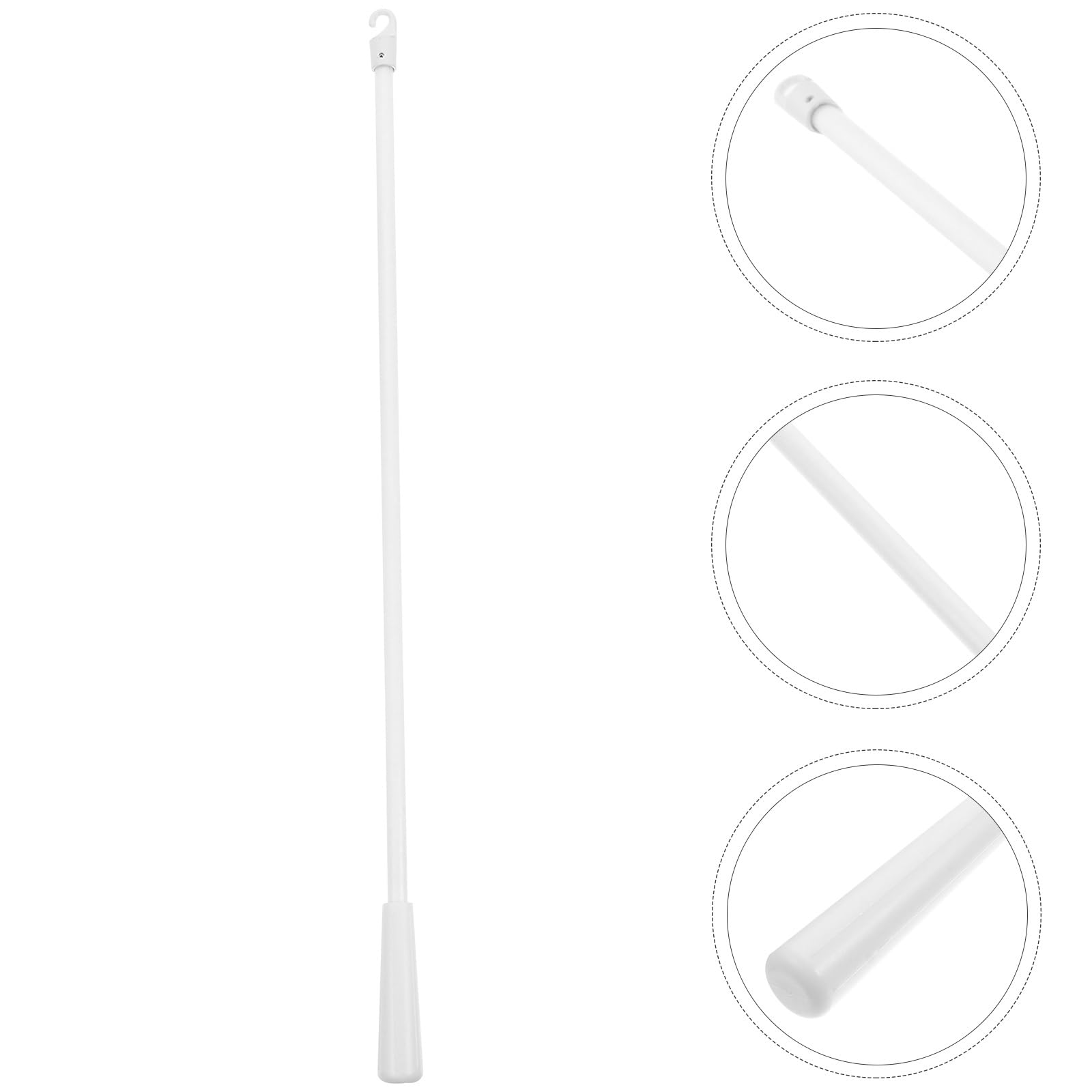 Alipis tige de rideau télescopique blanche 43 cm