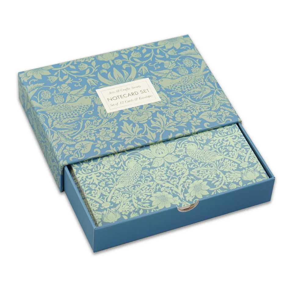 HMB Arts & Crafts coffret 12 cartes vert sauge