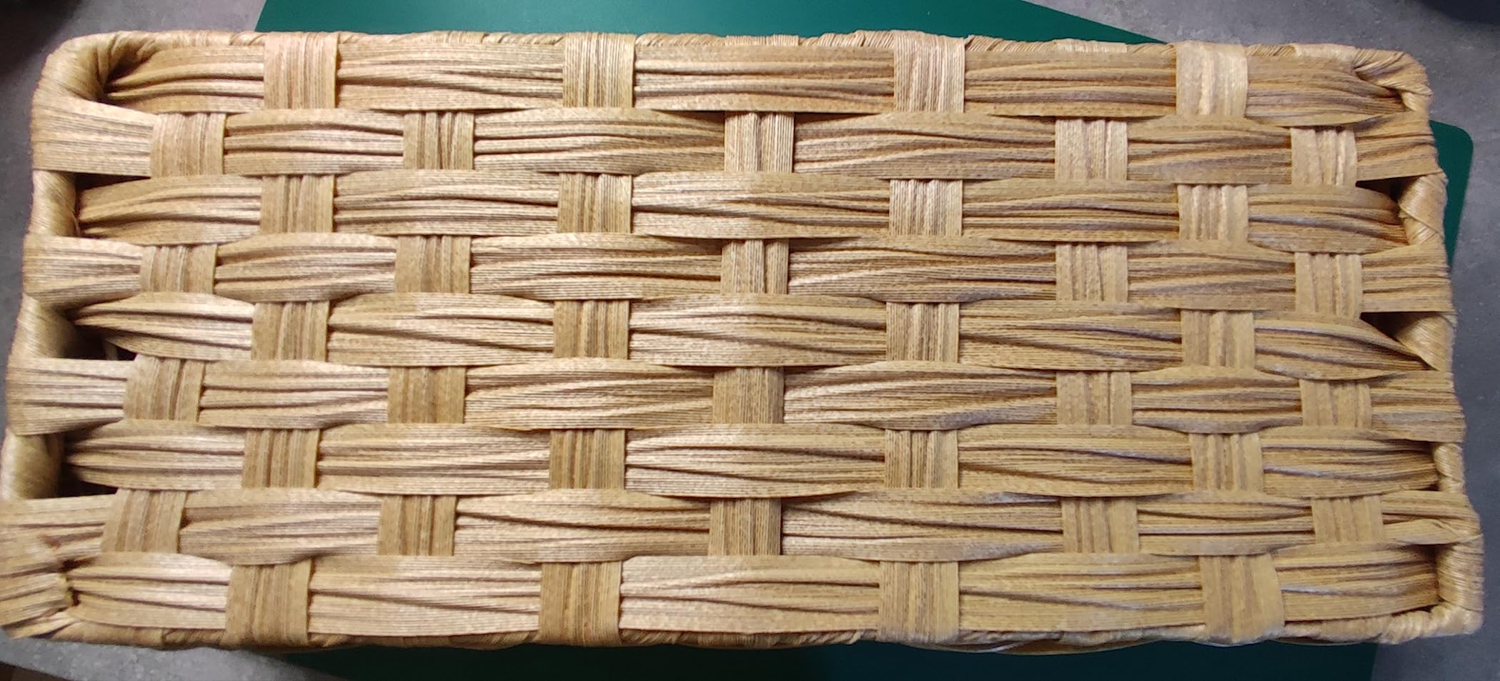 Alipis panier rangement tissé 3 compartiments 35 cm