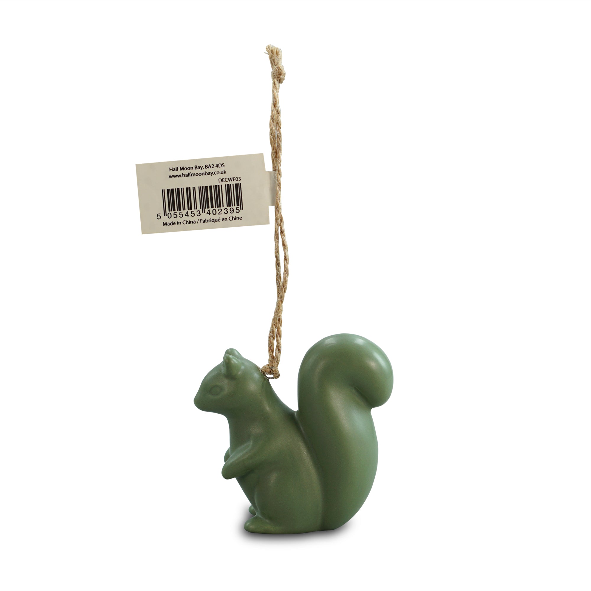 Woodland Folk Green Squirrel suspension verte