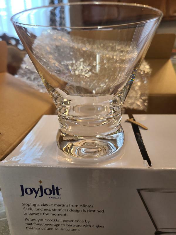 JoyJolt Afina verres à martini lot de 4 25 cl sans pied