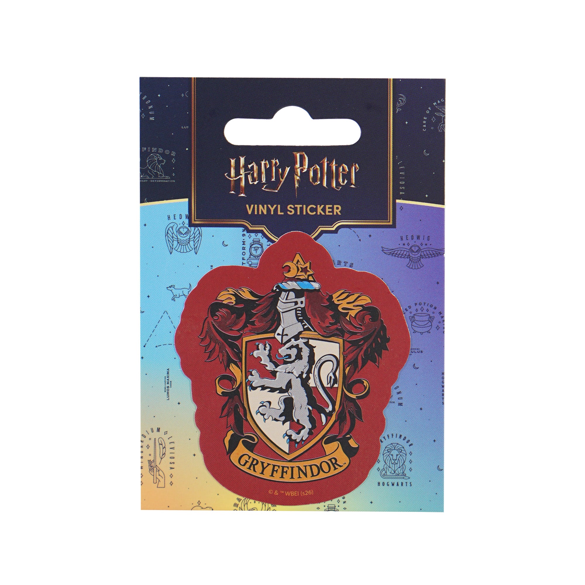 Harry Potter Gryffindor sticker vinyle rouge 7,5 cm