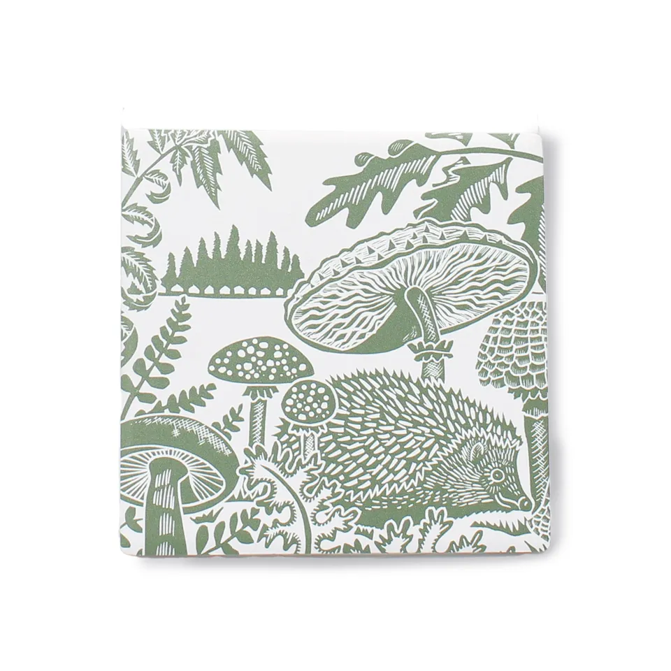 Kate Heiss Woodland Green sous-verres céramique lot 2 vert