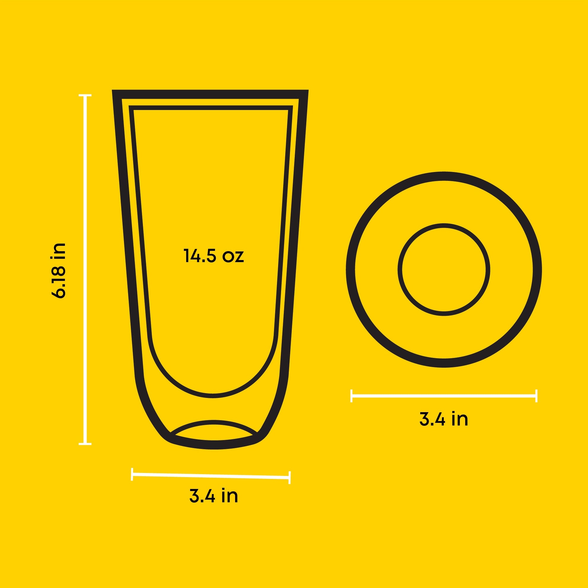 JoyJolt Spike verre highball double paroi lot de 2 43 cl