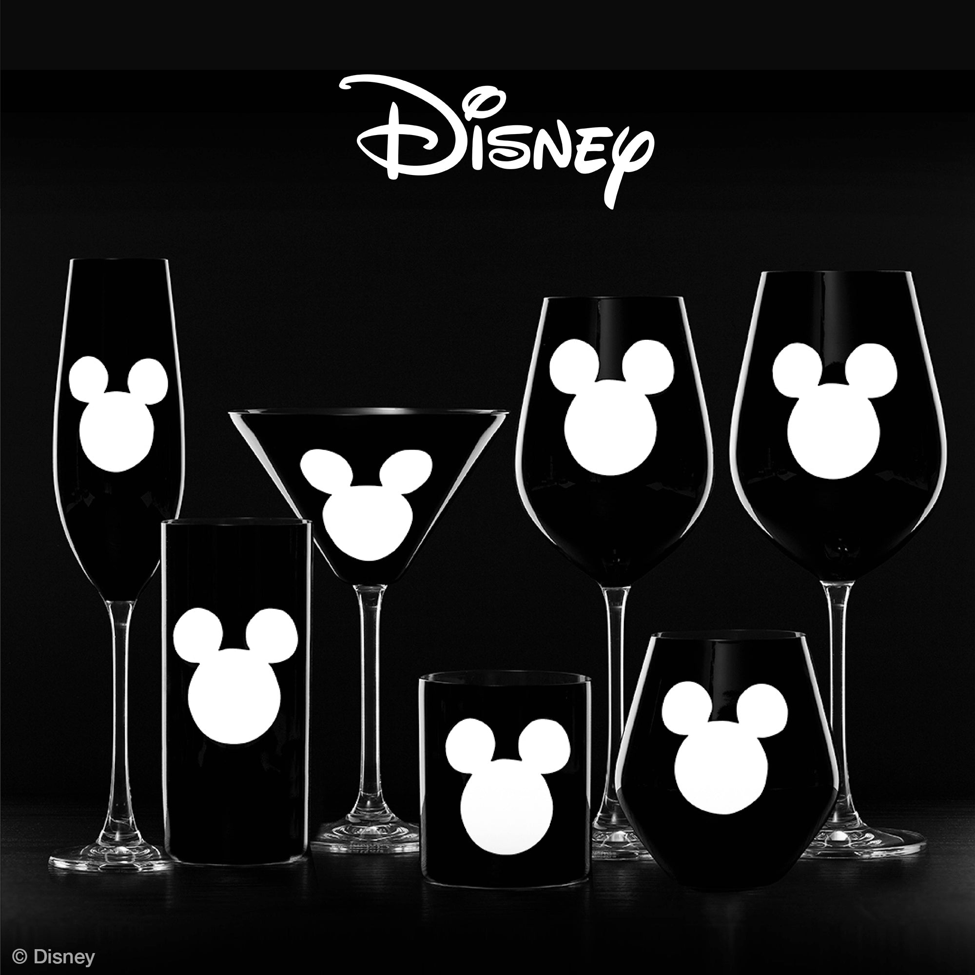 JoyJolt Mickey verres à vin rouge lot de 2 68 cl
