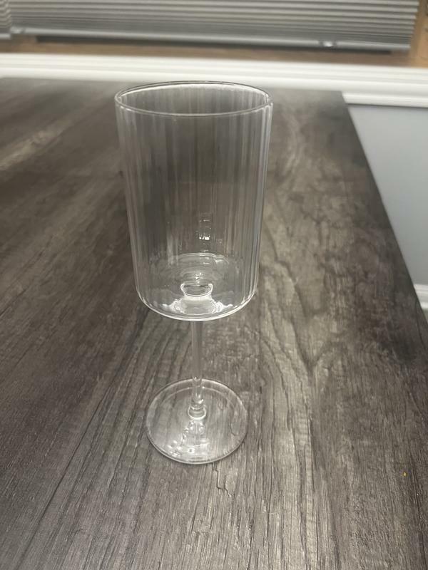 JoyJolt Elle verre vin rouge 48 cl lot de 2 strié
