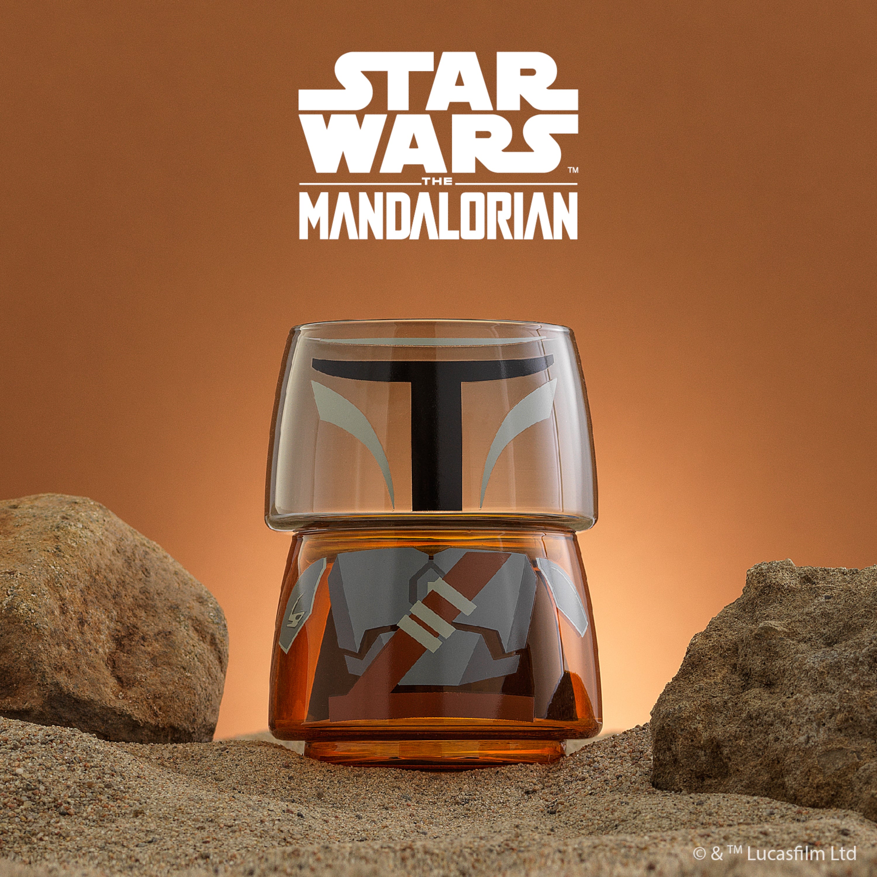 JoyJolt Star Wars Mandalorian verres lot de 2 28 cl