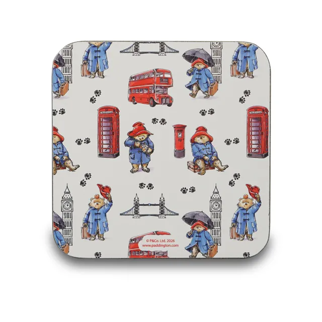 HMB Paddington Bear Paddington London sous-verre blanc 10 cm
