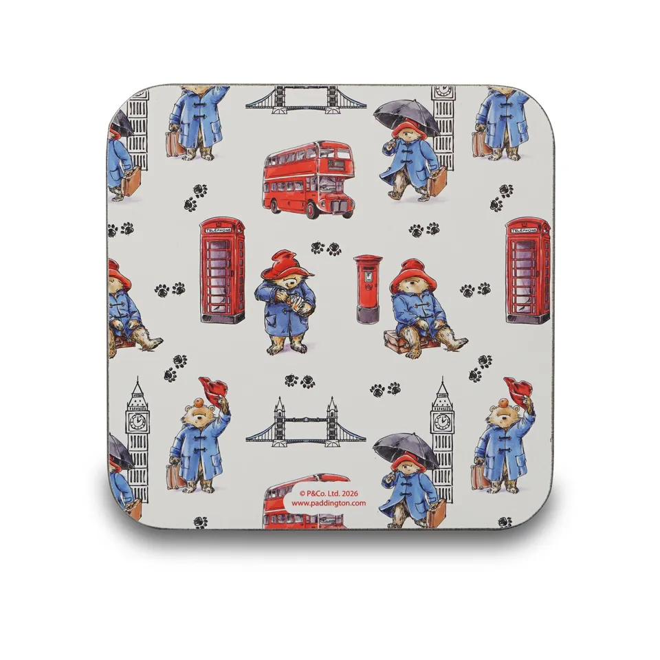 HMB Paddington Bear Paddington London sous-verre blanc 10 cm