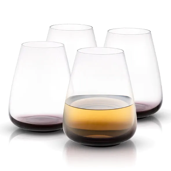 JoyJolt Black Swan verres vin blanc sans pied lot 4
