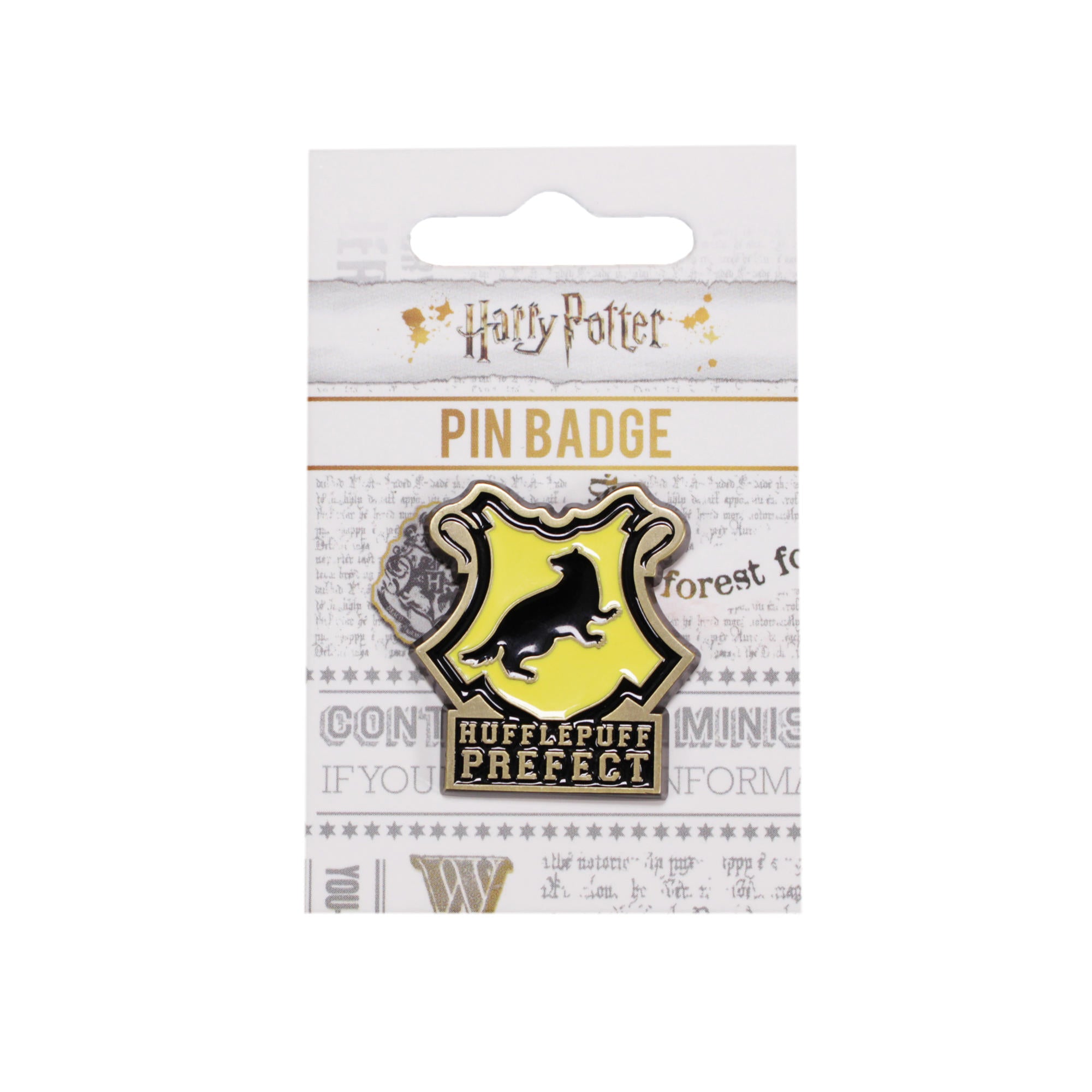 HMB Harry Potter pin's émail Poufsouffle Préfet jaune