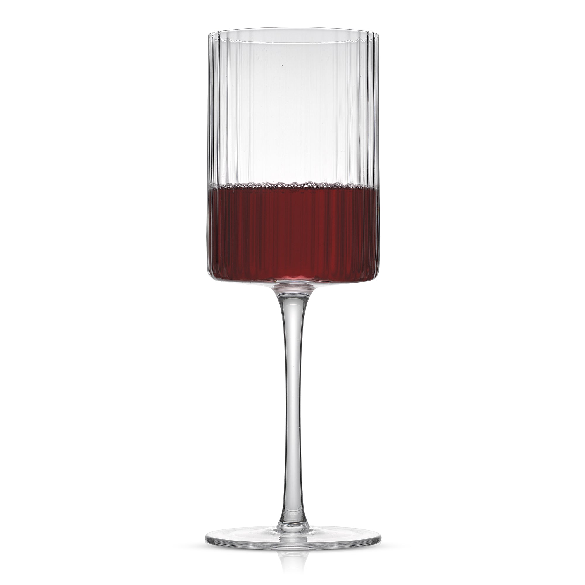 JoyJolt Elle verre vin rouge 48 cl lot de 2 strié