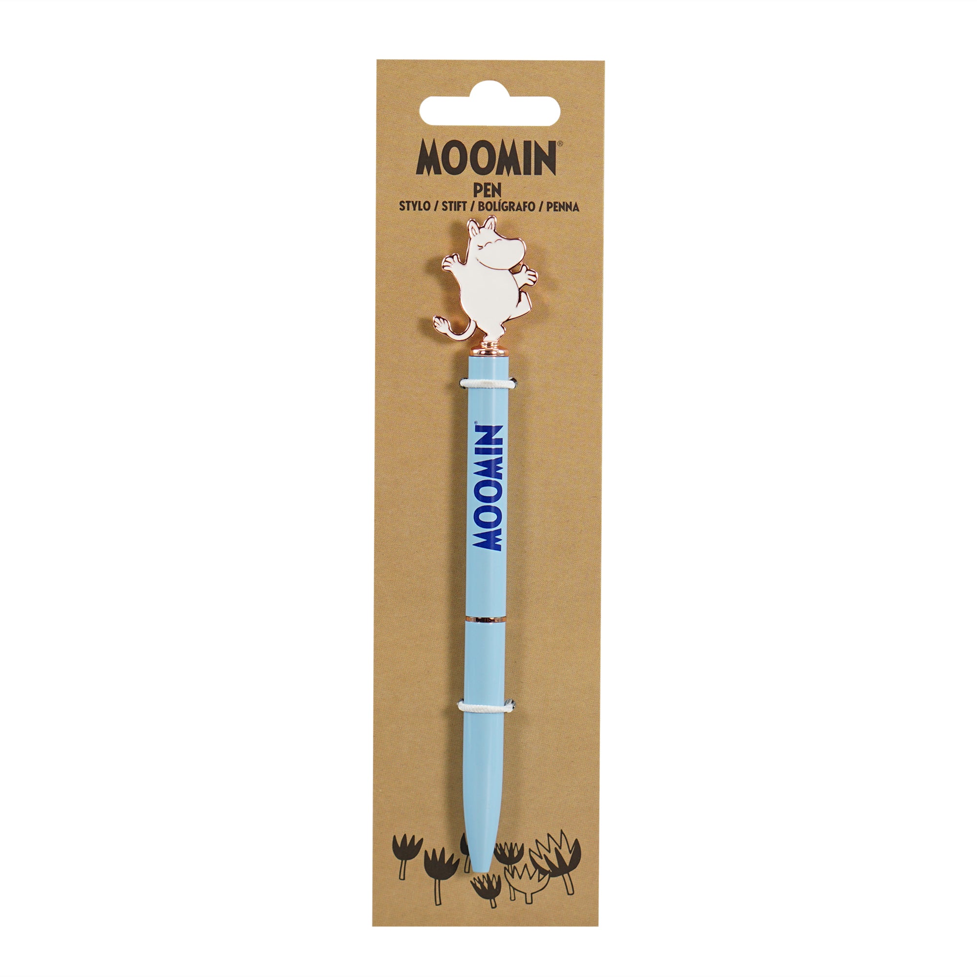 Moomin Moomintroll stylo métal bleu figurine 2D