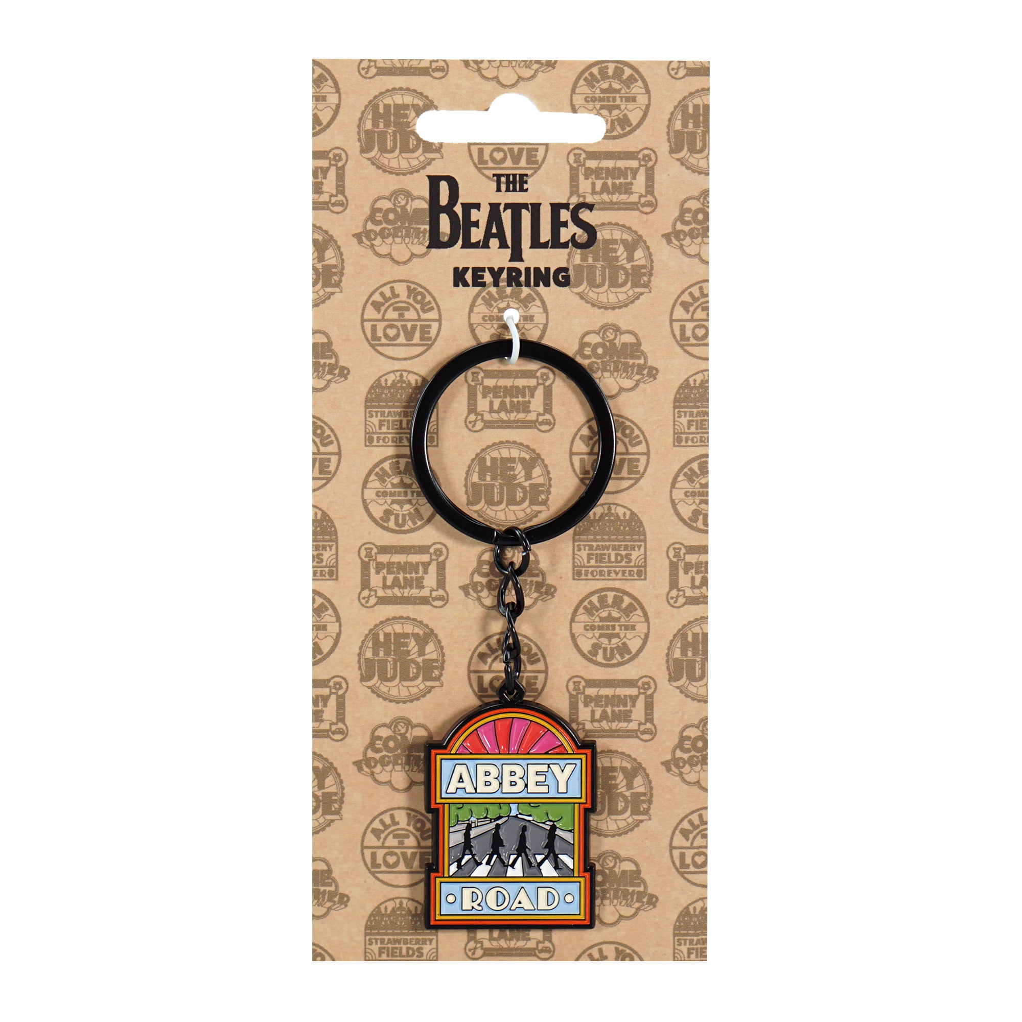 Porte-clés The Beatles Abbey Road métal rouge
