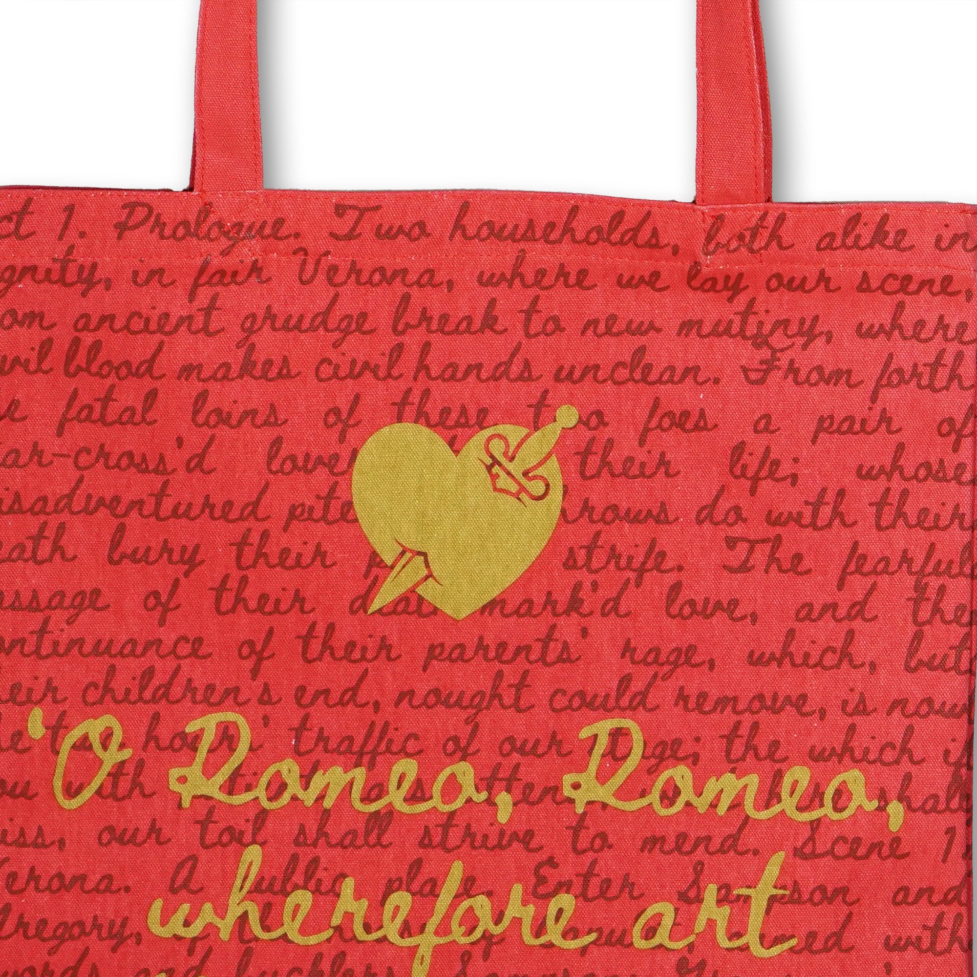 Shakespeare Romeo & Juliet sac shopping coton recyclé rouge