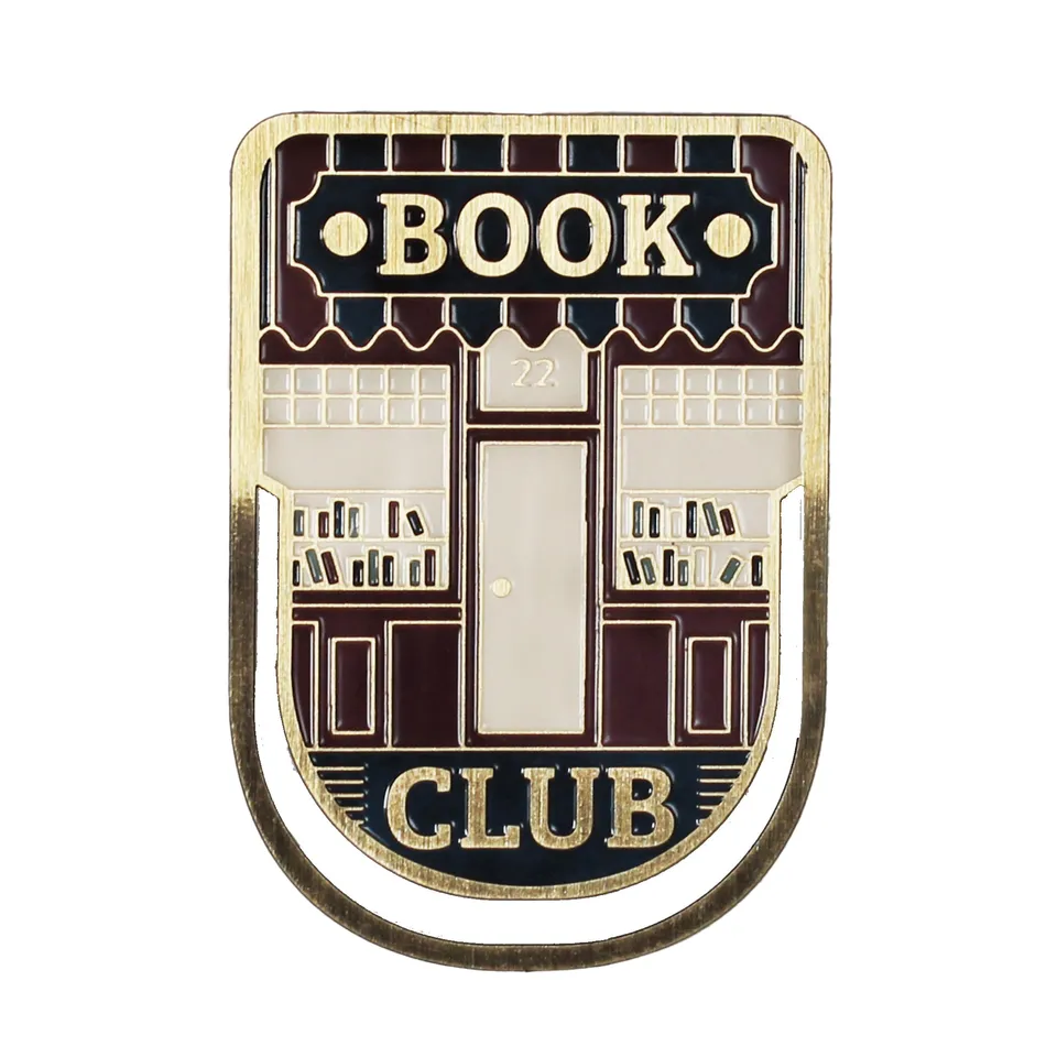 HMB Pulteney Press Book Club marque-page métal bronze