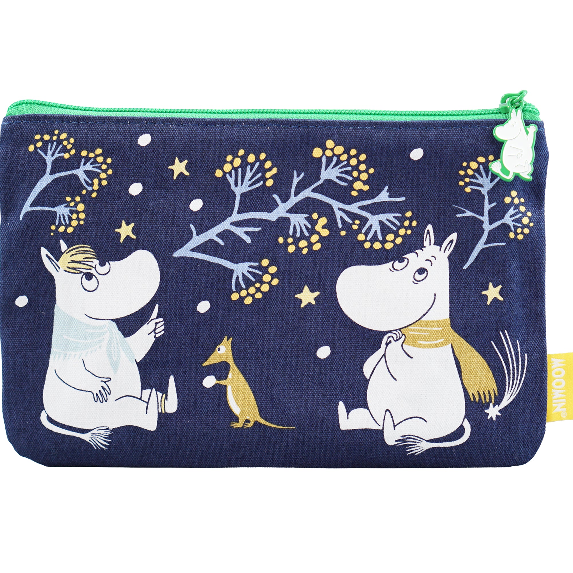 HMB Moomin First Snow pochette coton 16x24cm bleue