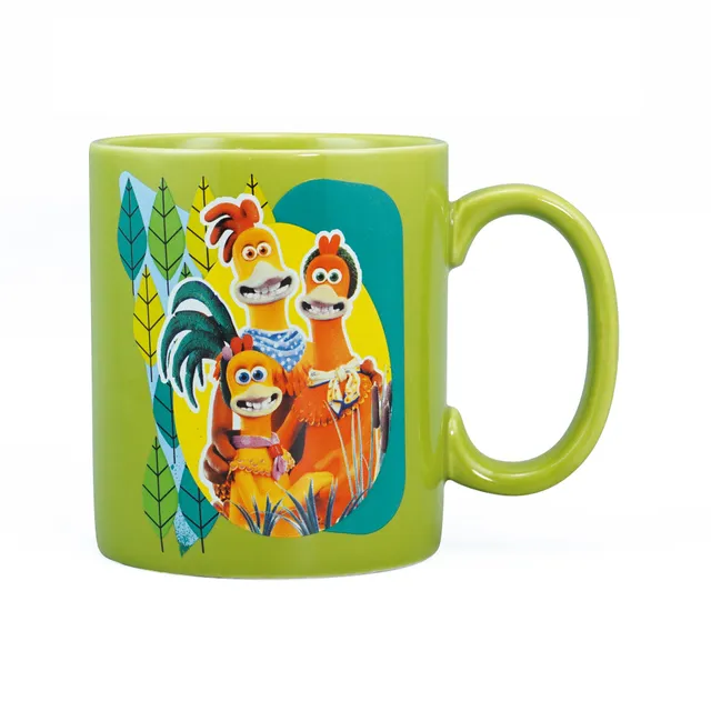 Wallace & Gromit Chicken Run Free Range Family mug 40 cl vert