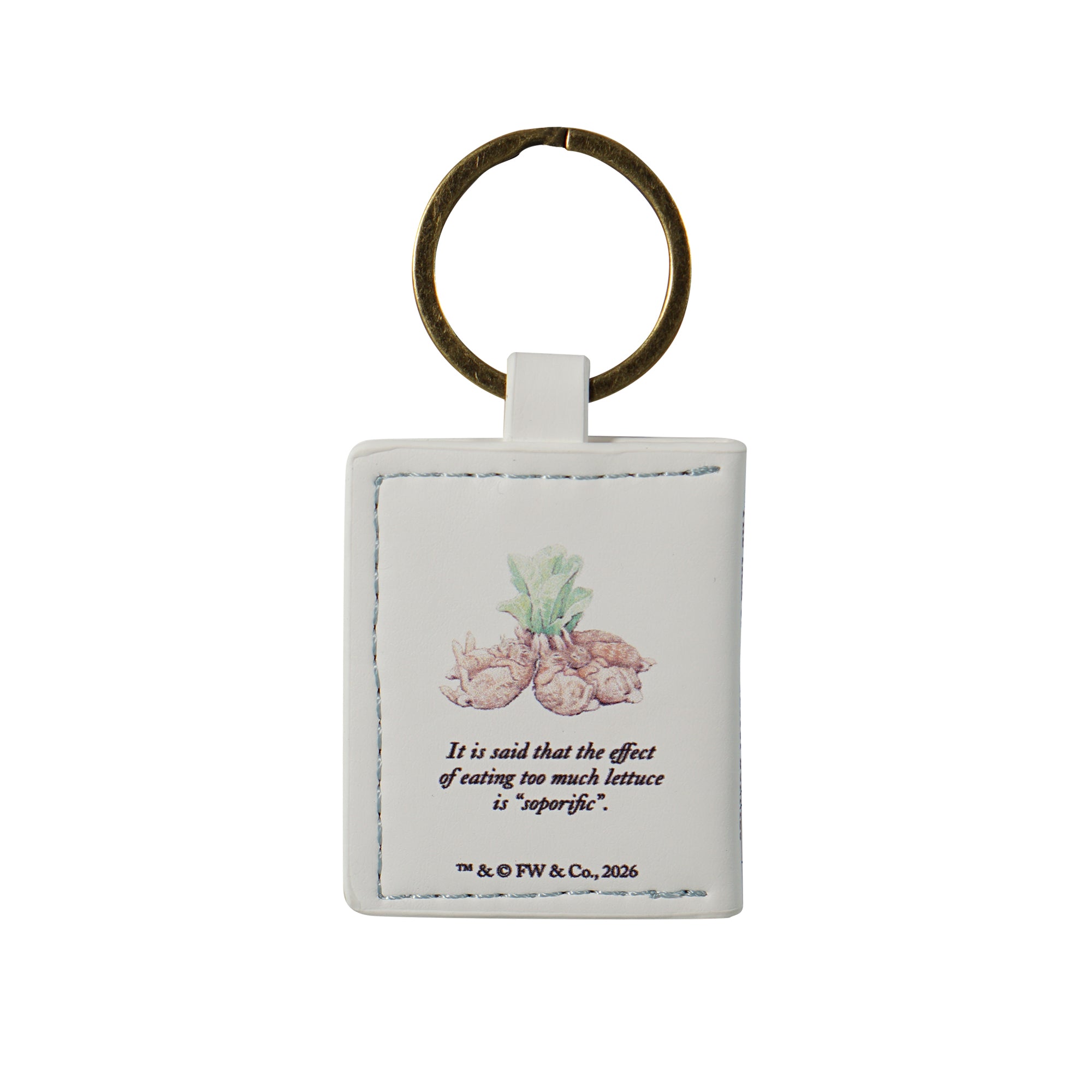 HMB Flopsy Bunnies Porte-clés cuir vegan blanc