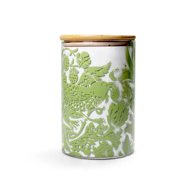 William Morris Strawberry Thief bocal verre 95cl sauge