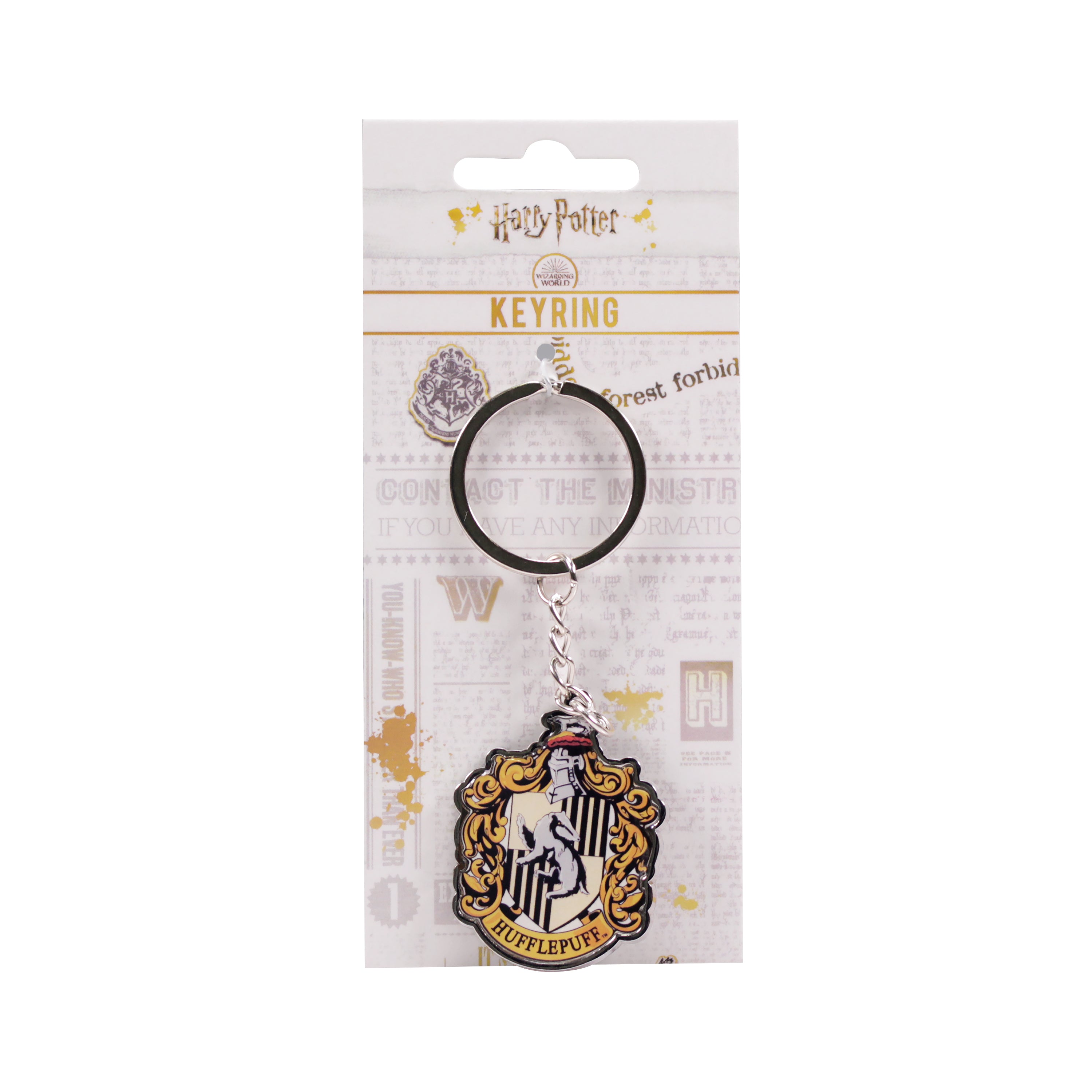 Harry Potter porte-clés métal Poufsouffle jaune