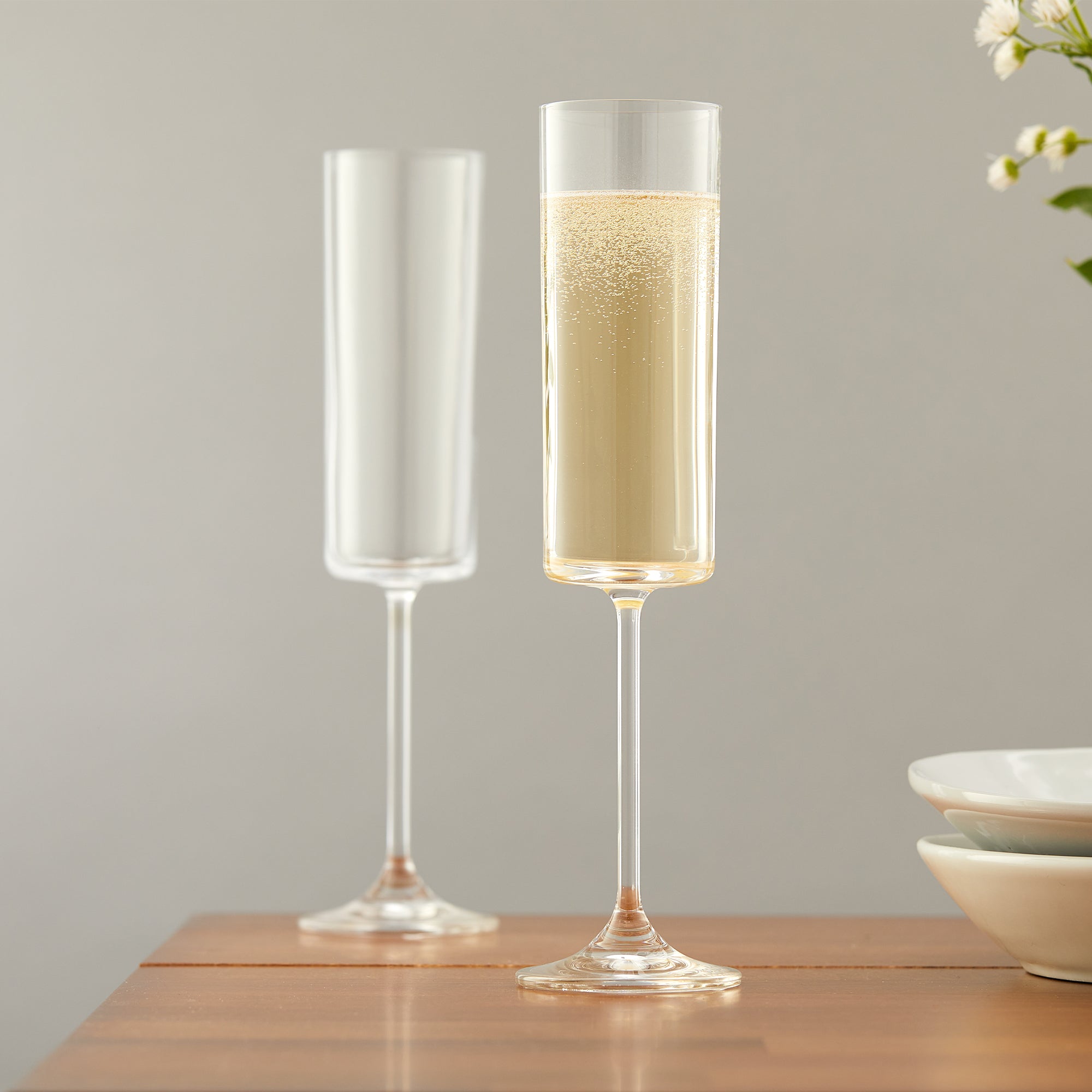 JoyJolt Claire flûtes à champagne lot de 2 17 cl cristal