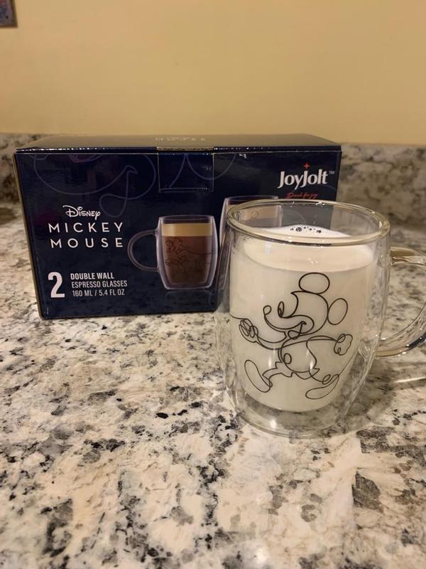 JoyJolt Disney mugs expresso 16 cl lot 2 Mickey Pluto
