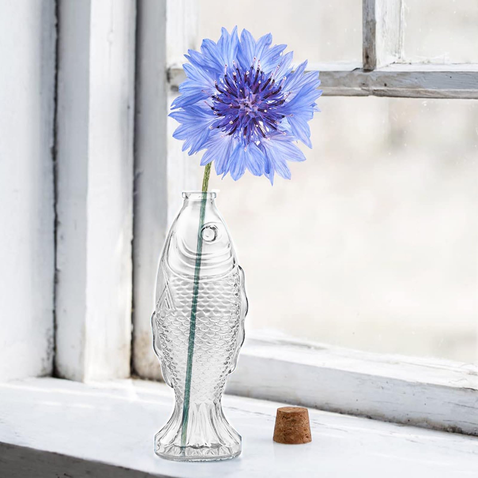 Alipis bouteille verre poisson bouchon liège 26 cm