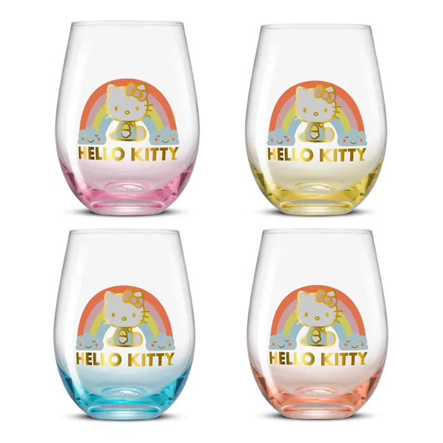 Hello Kitty Sweet Rainbow verres lot 4 56 cl couleurs