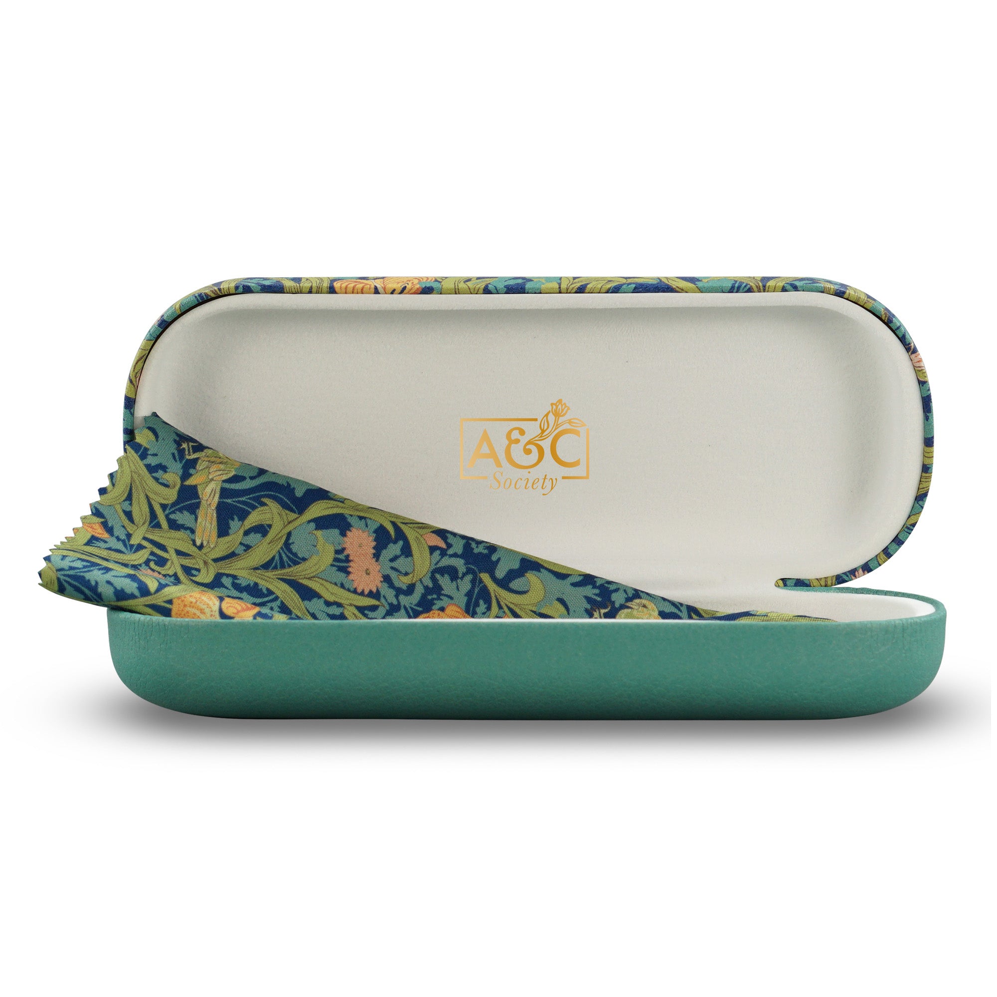 Arts & Crafts John H. Dearle Iris étui lunettes vert