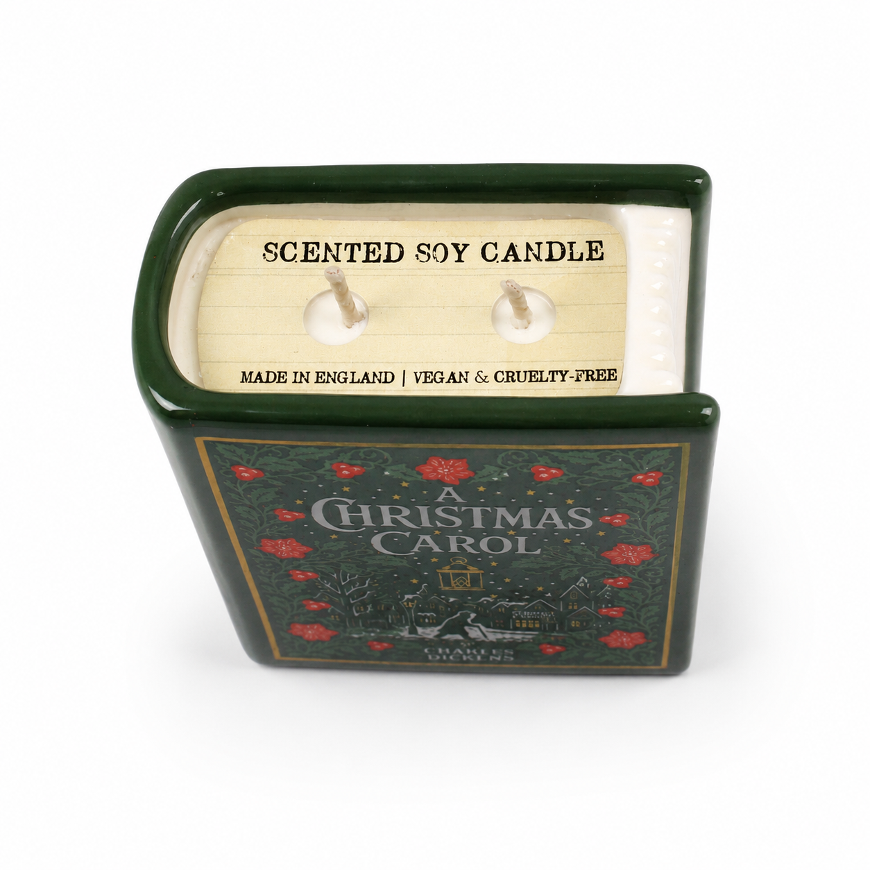 HMB A Christmas Carol bougie livre céramique orange