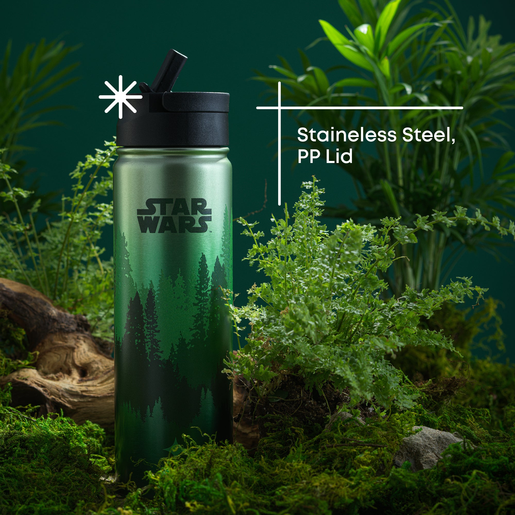 JoyJolt Star Wars Endor gourde isotherme inox 65 cl paille
