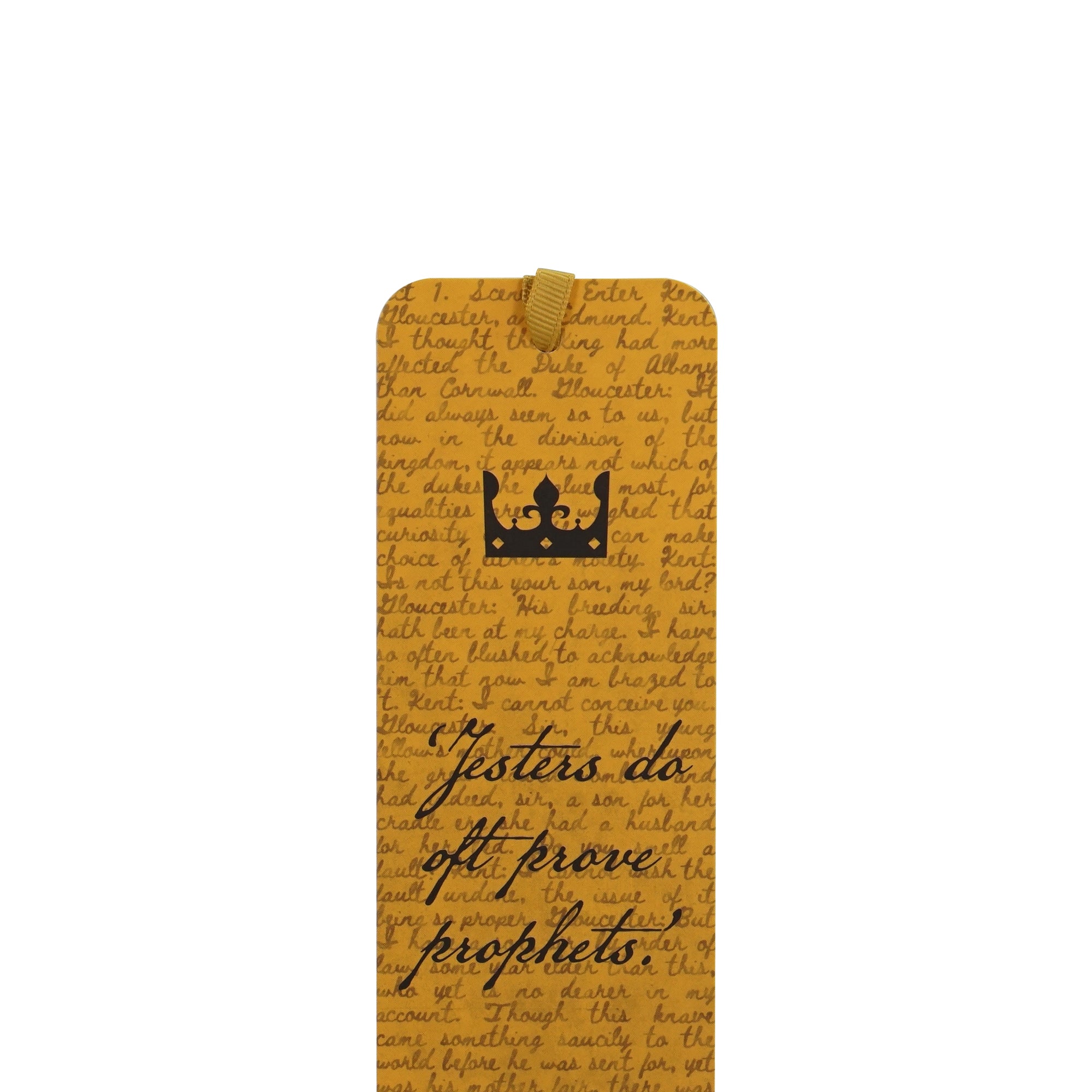 Shakespeare King Lear marque-page papier jaune