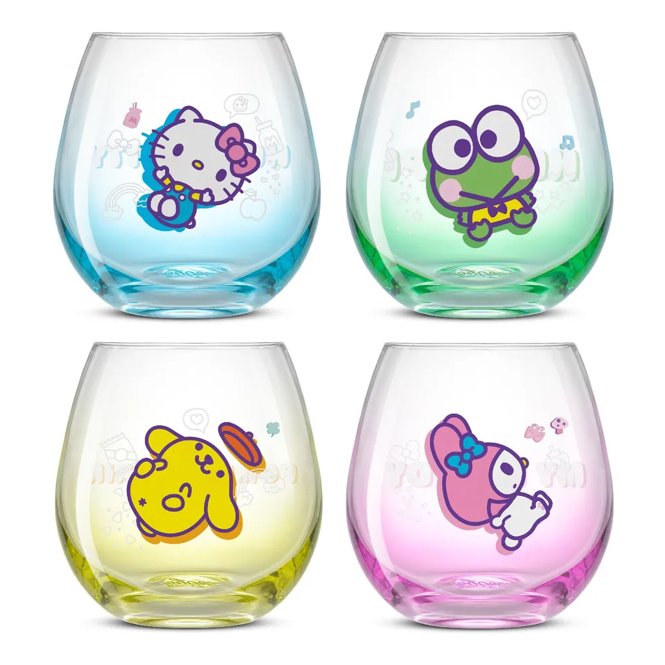 JoyJolt Hello Kitty Friends Above the Clouds verres 4x44cl dégradé