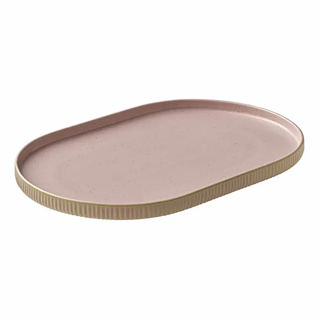 Artis Nara Rose assiette ovale 30x20 cm rose