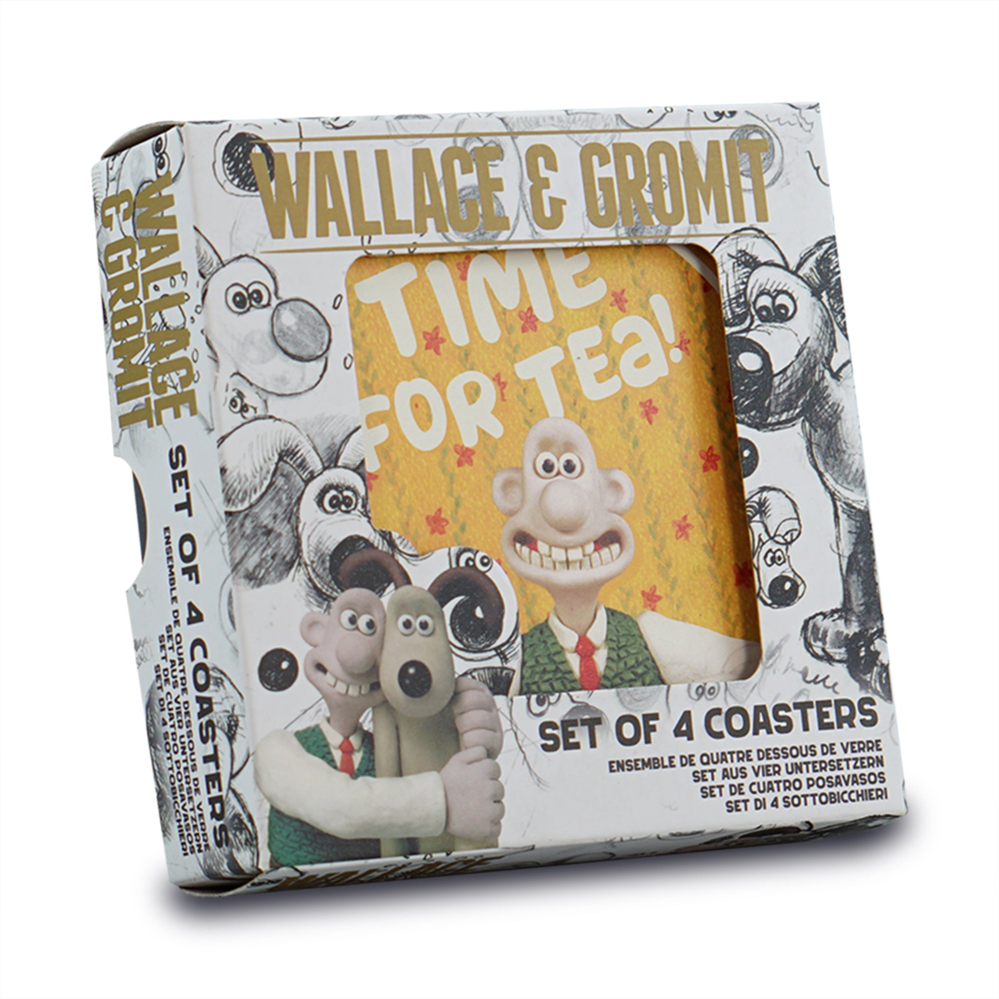 Wallace & Gromit dessous de verre céramique lot de 4