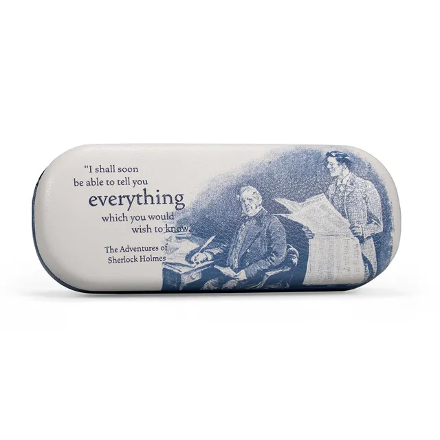 Sherlock Holmes Pulteney Press étui à lunettes bleu