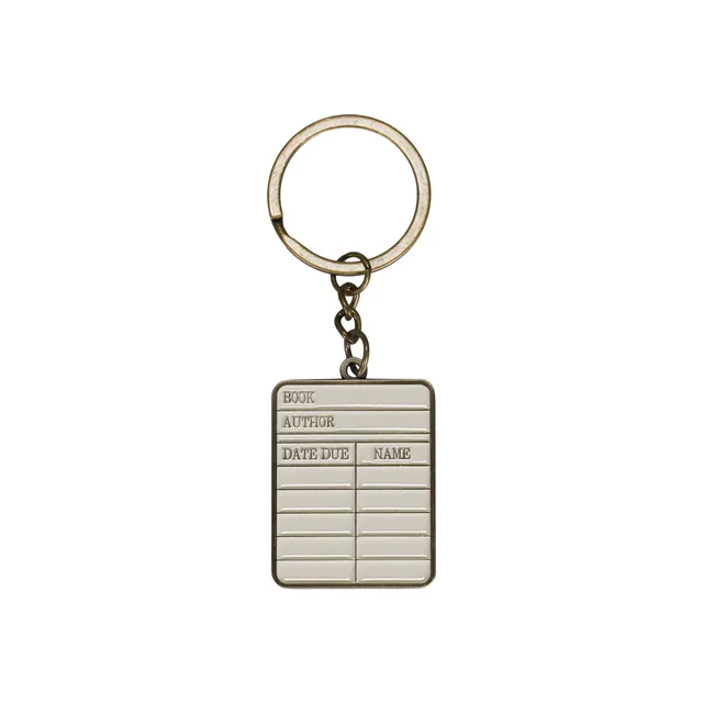 HMB Pulteney Press Library Card porte-clés métal blanc