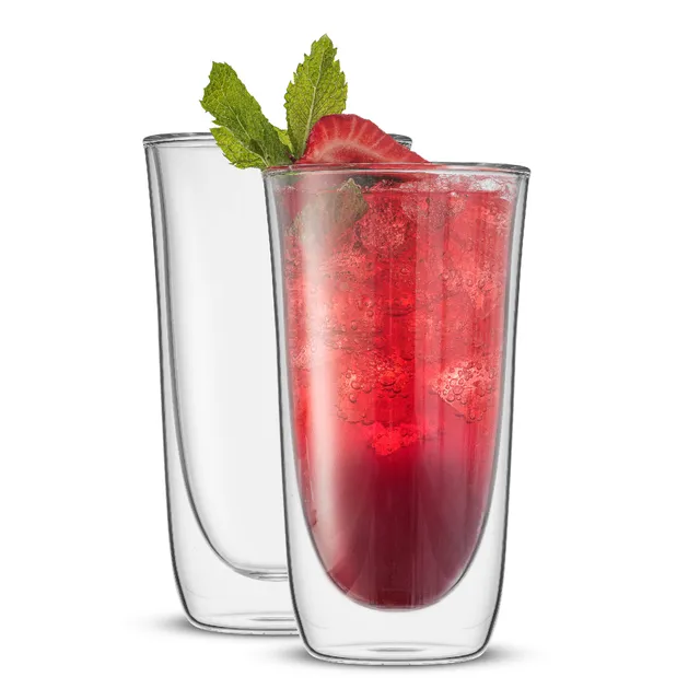 JoyJolt Spike verre highball double paroi lot de 2 43 cl