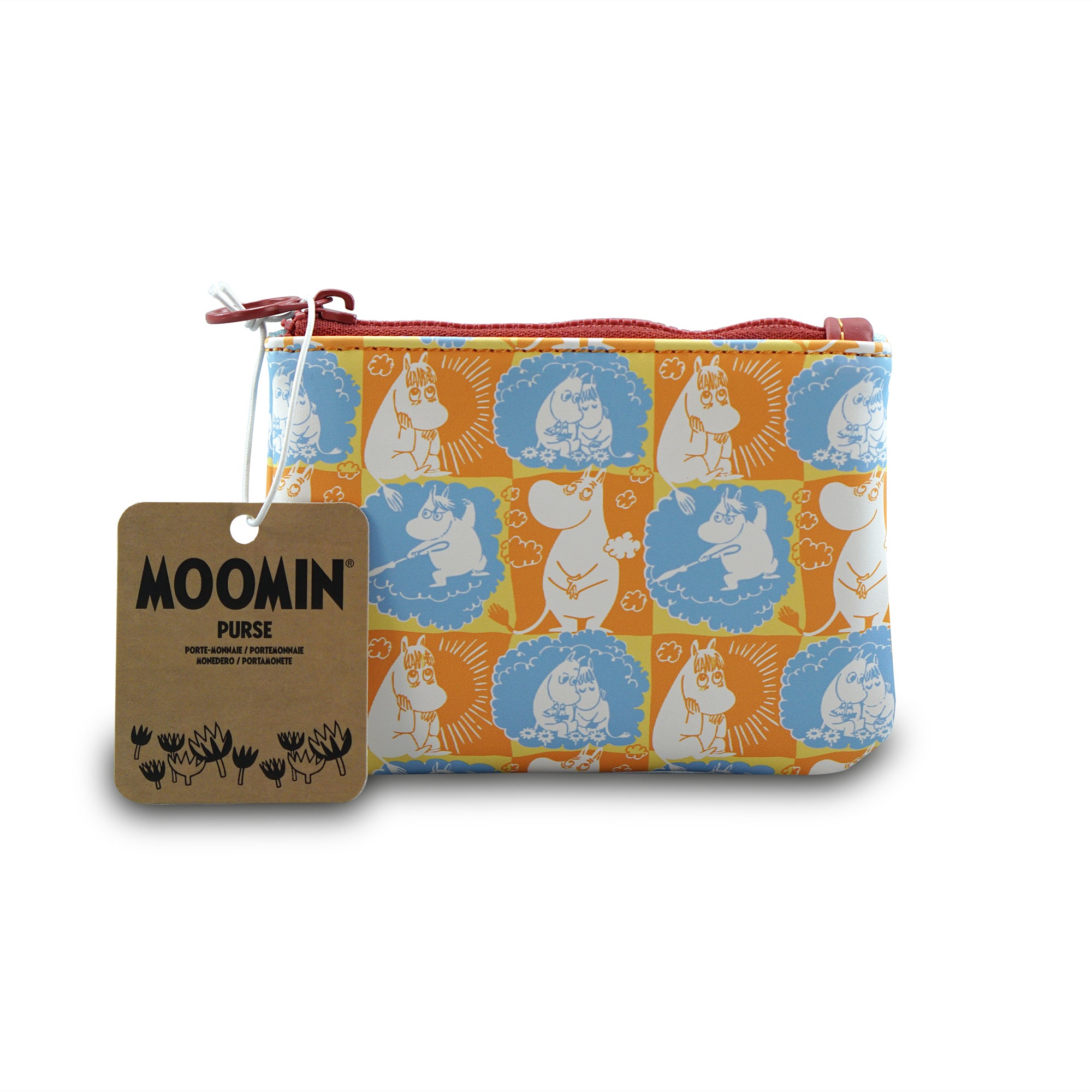 Moomin Daydreaming porte-monnaie 9x13 cm orange vegan