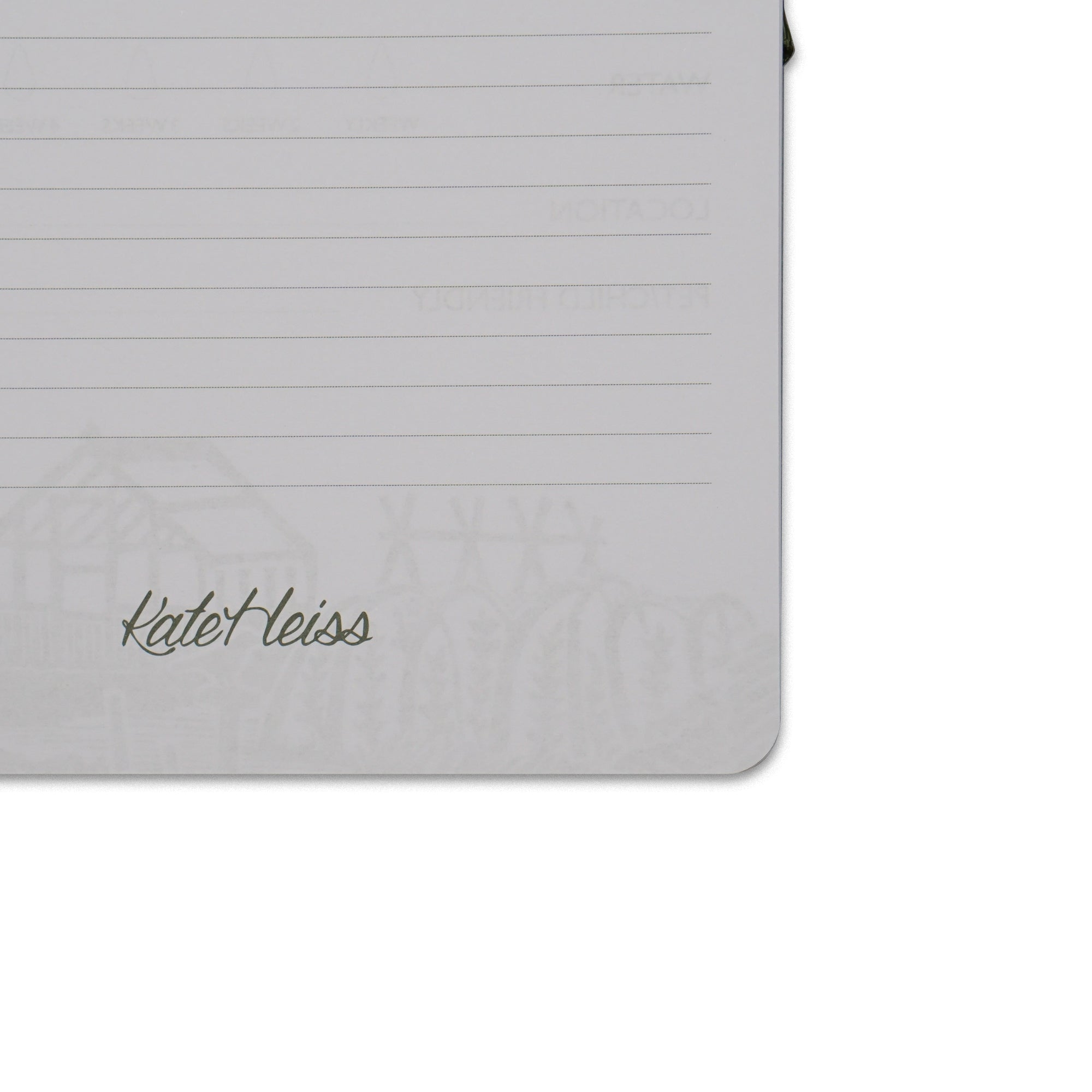 Kate Heiss Gardener's Journal carnet jardin A5 vert