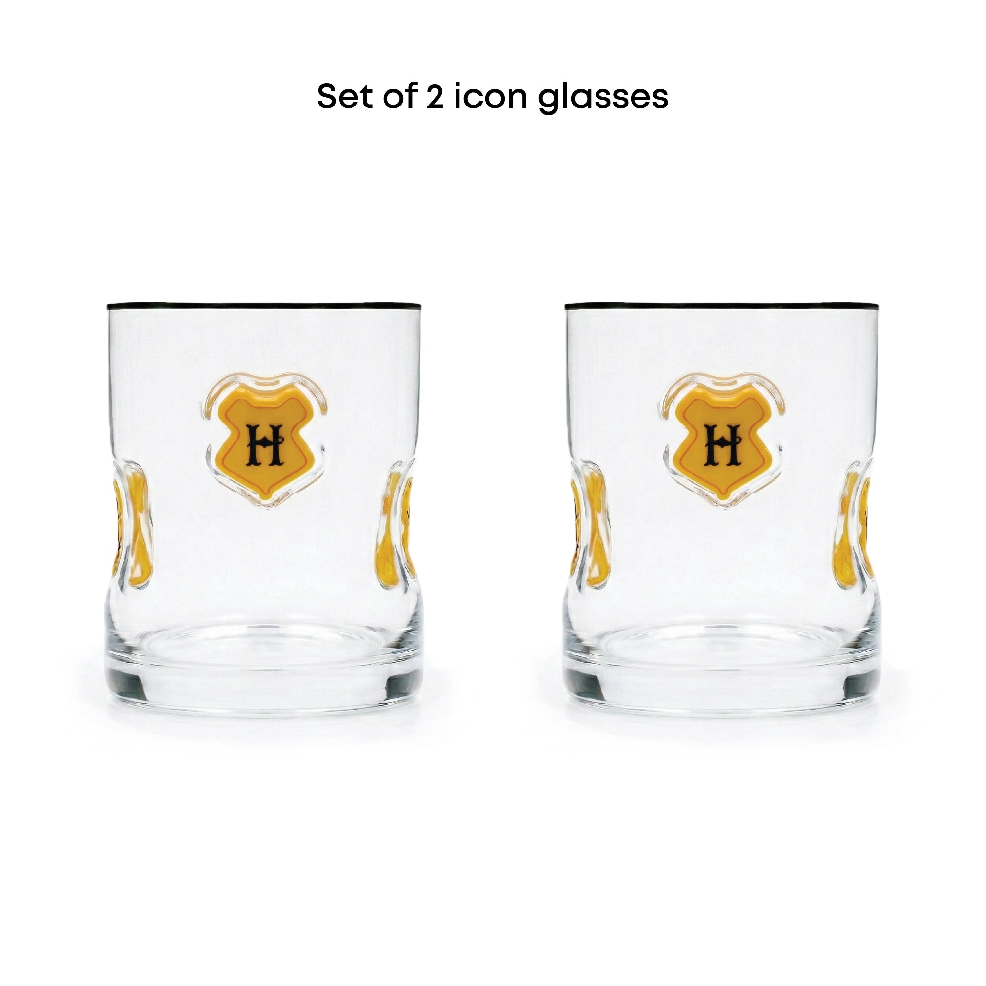JoyJolt Harry Potter Hogwarts Icon verres lot de 2 Poudlard